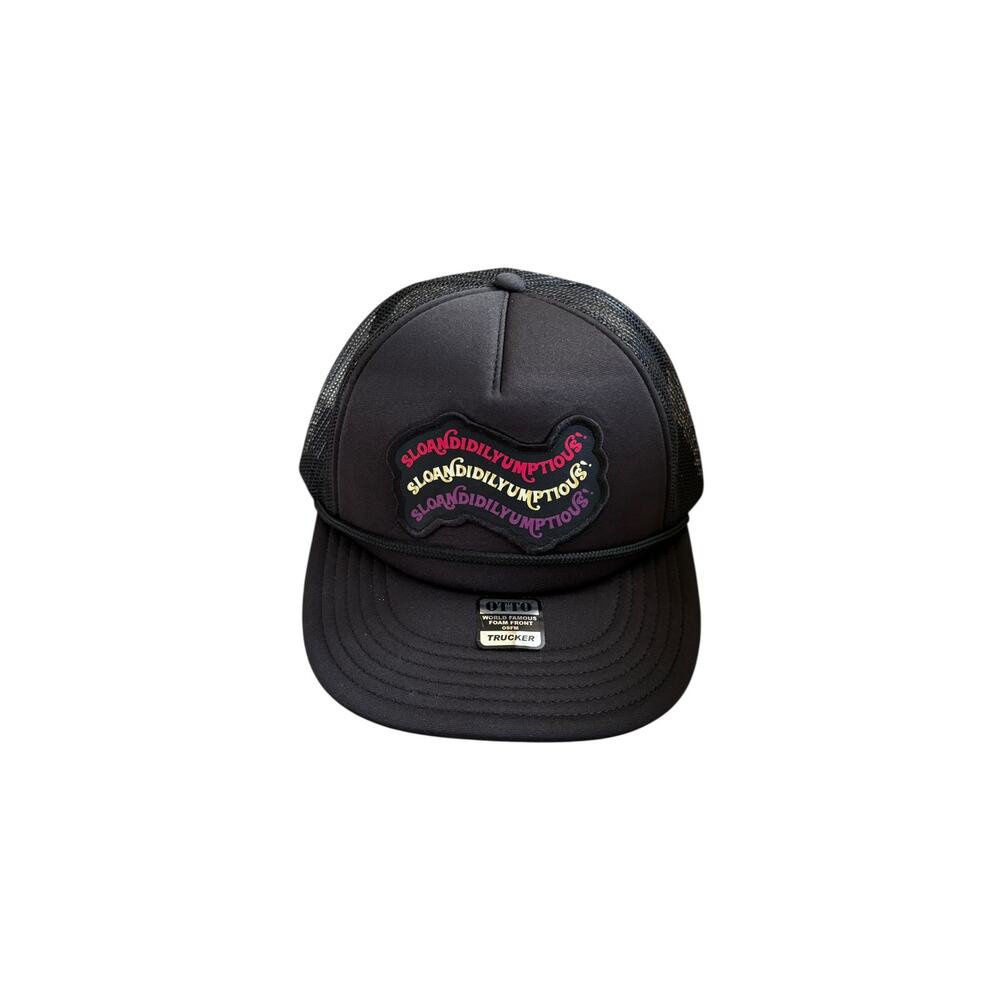 OTTO Black Foam Front Trucker Hat Mesh Snapback Sloandidilyumptious Patch